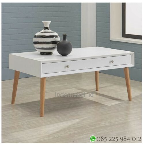 Meja Coffee Table Retro Laci Murah Indomebel Id